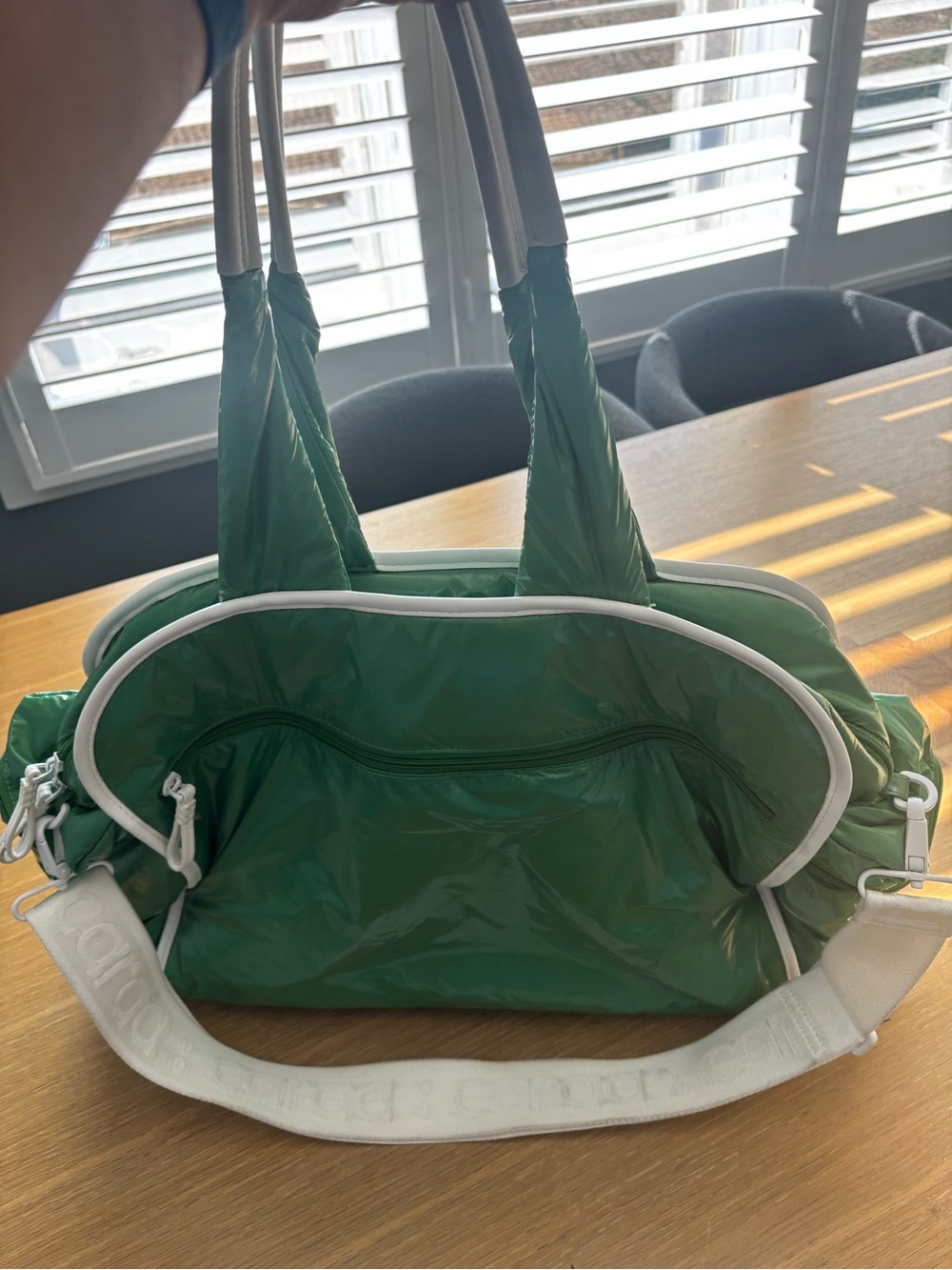 Caraa Green Nylon Tennis/gym bag - Picture 3 of 6